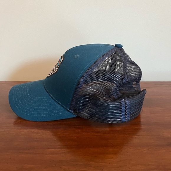 Patagonia “Fitz Roy Hex” Trucker Hat Big Sur Blue - Gently used - Picture 3 of 5